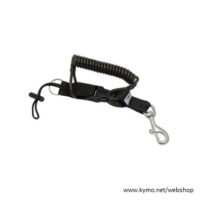 spiraalkoord inox met single ender 76 , black webbing