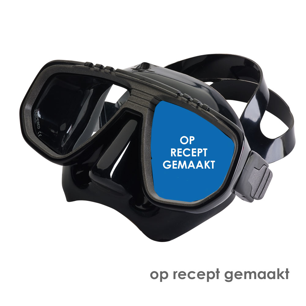 Duikbril op sterkte met glazen op recept gemaakt | voor hetzelfde zicht als de normale bril